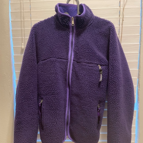 SMALL PURPLE VINTAGE PATAGONIA RETRO-X FLEECE DEEP PILE JACKET 90s - Picture 1 of 3